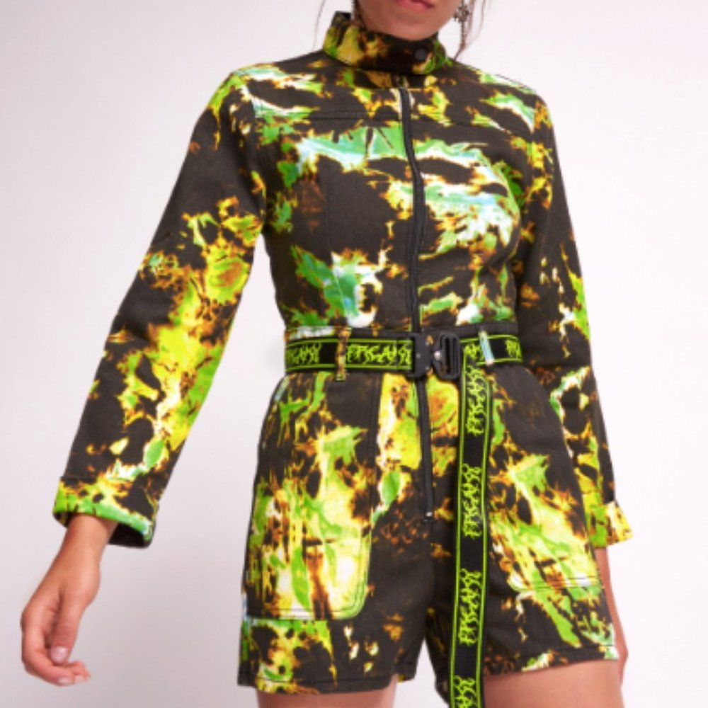 Jaded London Tie Dye Denim Boiler Suit (NWT)